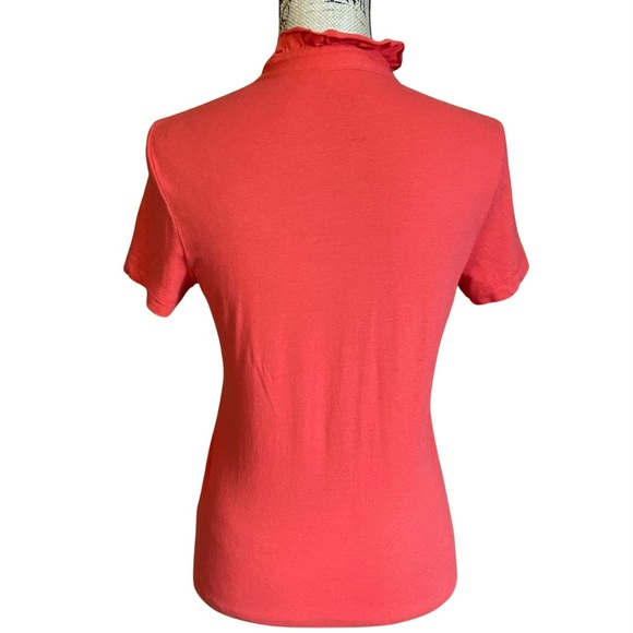 Tory Burch Red Ruffled Polo Size S - Picture 3 of 7